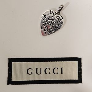 Gucci sterling silver heart pendant